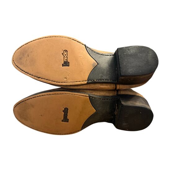 Laredo Men’s Cowboy Western Boots 9.5 EW Extra Wide Brown Distressed Leather - Picture 5 of 9